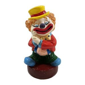 Clown Vintage Coin Piggy Bank Retro Circus Happy Fun Adorable Cute Kids Colorful
